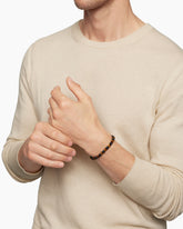 Spiritual Beads Alternating Bracelet in Sterling Silver with Black Onyx and Tiger’s Eye, 6mm